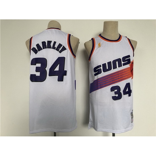 Men Phoenix Suns 34 Barkley White Throwback 2021 NBA Jersey Men Phoenix Suns 34 Barkley White Throwback 2021 NBA Jersey