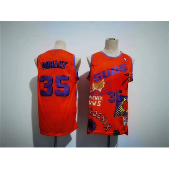 Men Phoenix Suns 35 Kevin Durant Orange Throwback Swingman Stitched Jersey Men Phoenix Suns 35 Kevin Durant Orange Throwback Swingman Stitched Jersey