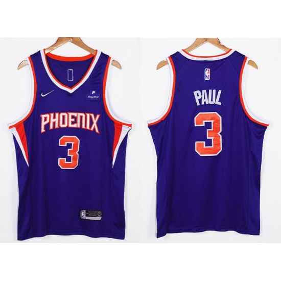 Men Phoenix Suns Chris Paul 3 Orange 2021 2022 Purple Edition Nike Stitched Jersey Men Phoenix Suns Chris Paul 3 Orange 2021 2022 Purple Edition Nike Stitched Jersey