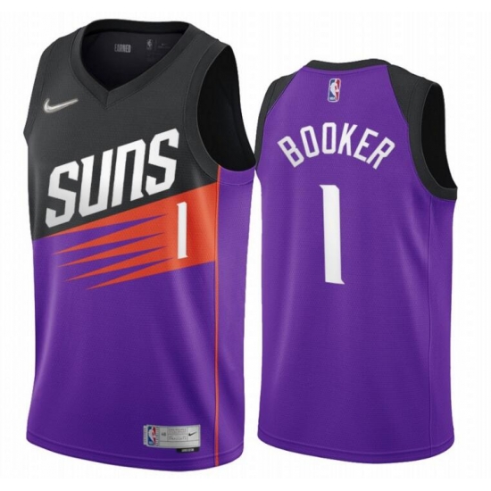 Men Phoenix Suns Devin Booker Nike Black Purple Swingman Jersey Men Phoenix Suns Devin Booker Nike Black Purple Swingman Jersey
