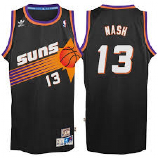 Mens Adidas Phoenix Suns 13 Steve Nash Swingman Black Throwback NBA Jersey Mens Adidas Phoenix Suns 13 Steve Nash Swingman Black Throwback NBA Jersey