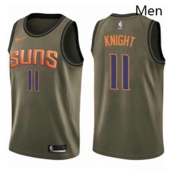 Mens Nike Phoenix Suns 11 Brandon Knight Swingman Green Salute to Service NBA Jersey Mens Nike Phoenix Suns 11 Brandon Knight Swingman Green Salute to Service NBA Jersey