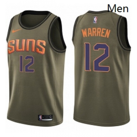 Mens Nike Phoenix Suns 12 TJ Warren Swingman Green Salute to Service NBA Jersey Mens Nike Phoenix Suns 12 TJ Warren Swingman Green Salute to Service NBA Jersey