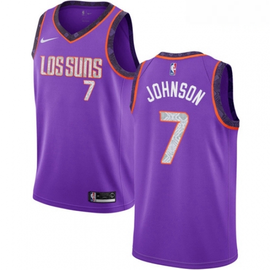 Mens Nike Phoenix Suns 7 Kevin Johnson Swingman Purple NBA Jersey 2018 19 City Edition Mens Nike Phoenix Suns 7 Kevin Johnson Swingman Purple NBA Jersey 2018 19 City Edition