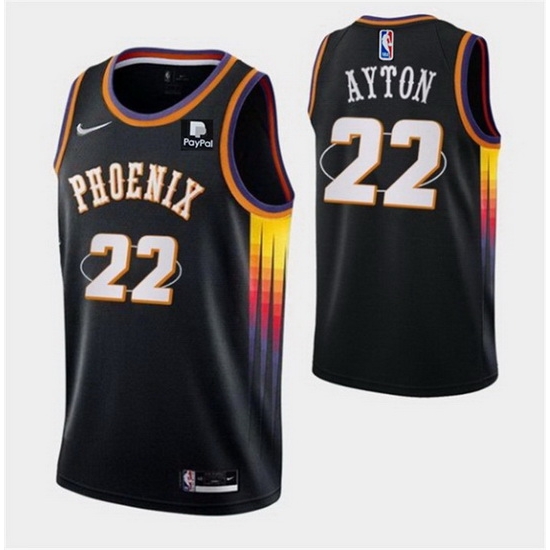 Men's Phoenix Suns #22 Deandre Ayton Black Stitched Jersey Men's Phoenix Suns #22 Deandre Ayton Black Stitched Jersey