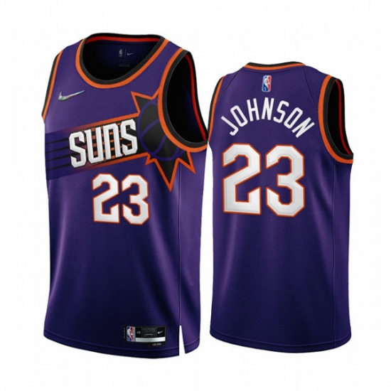Men's Phoenix Suns #23 Cameron Johnson 2022-23 Purple 75th Anniversary Icon Edition Stitched Jersey Men's Phoenix Suns #23 Cameron Johnson 2022-23 Purple 75th Anniversary Icon Edition Stitched Jersey