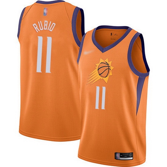 Suns 11 Ricky Rubio Orange Basketball Swingman Statement Edition 2019 2020 Jersey Suns 11 Ricky Rubio Orange Basketball Swingman Statement Edition 2019 2020 Jersey