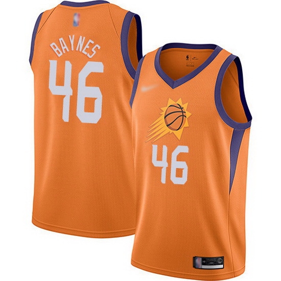 Suns 46 Aron Baynes Orange Basketball Swingman Statement Edition 2019 2020 Jersey Suns 46 Aron Baynes Orange Basketball Swingman Statement Edition 2019 2020 Jersey