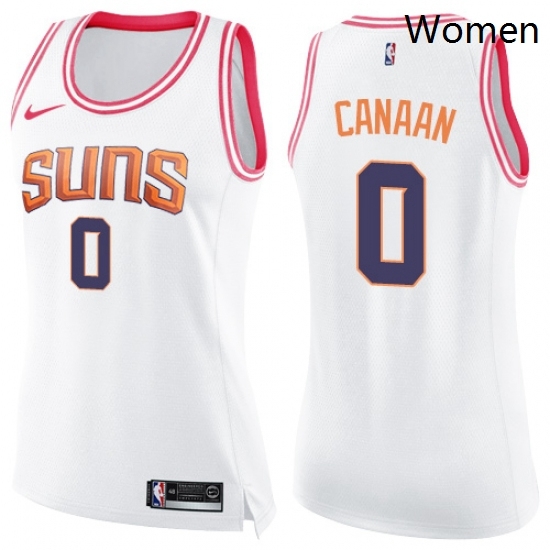 Womens Nike Phoenix Suns 0 Isaiah Canaan Swingman White Pink Fashion NBA Jersey Womens Nike Phoenix Suns 0 Isaiah Canaan Swingman White Pink Fashion NBA Jersey