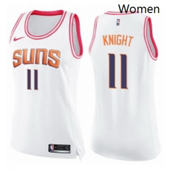 Womens Nike Phoenix Suns 11 Brandon Knight Swingman WhitePink Fashion NBA Jersey Womens Nike Phoenix Suns 11 Brandon Knight Swingman WhitePink Fashion NBA Jersey