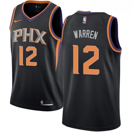Womens Nike Phoenix Suns 12 TJ Warren Authentic Black Alternate NBA Jersey Statement Edition Womens Nike Phoenix Suns 12 TJ Warren Authentic Black Alternate NBA Jersey Statement Edition