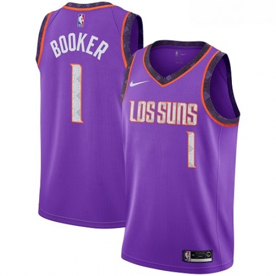 Youth Nike Phoenix Suns 1 Devin Booker Swingman Purple NBA Jersey 2018 19 City Edition Youth Nike Phoenix Suns 1 Devin Booker Swingman Purple NBA Jersey 2018 19 City Edition