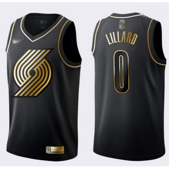 Blazers #0 Damian Lillard Black Gold Basketball Swingman Limited Edition Jersey Blazers #0 Damian Lillard Black Gold Basketball Swingman Limited Edition Jersey