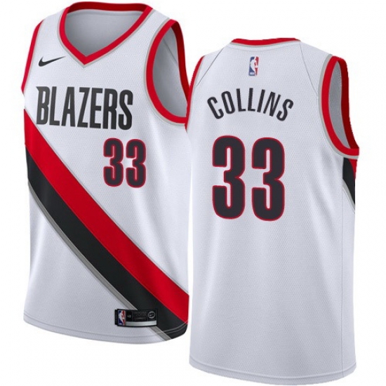 Men Nike Portland Blazers 33 Zach Collins White NBA Swingman Association Edition Jersey Men Nike Portland Blazers 33 Zach Collins White NBA Swingman Association Edition Jersey