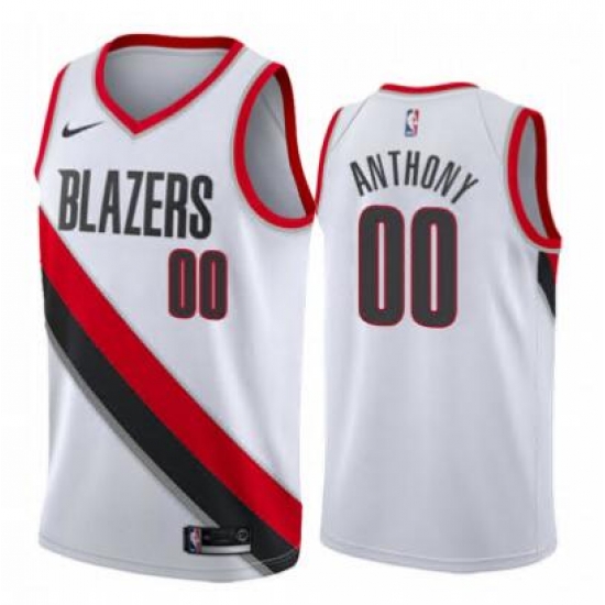 Men Nike Portland Trail Blazers 00 Carmelo Anthony Association White Swinman Jersey Men Nike Portland Trail Blazers 00 Carmelo Anthony Association White Swinman Jersey