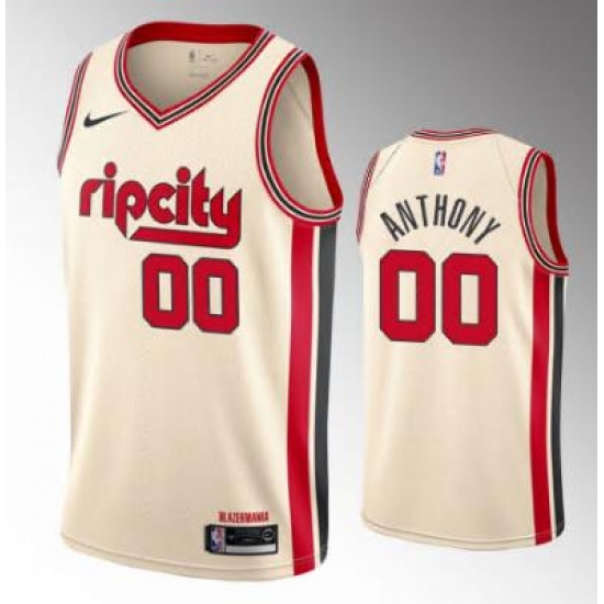 Men Nike Portland Trail Blazers 00 Carmelo Anthony Cream City Red Swinman Jersey Men Nike Portland Trail Blazers 00 Carmelo Anthony Cream City Red Swinman Jersey