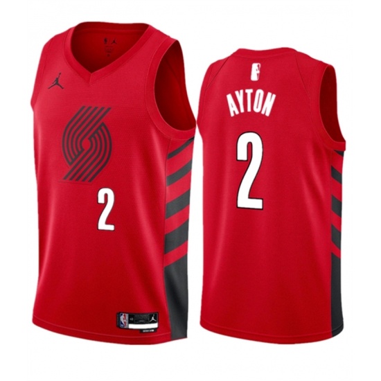 Men Portland Trail Blazers 2 Deandre Ayton Red 2023 Statement Edition Stitched Basketball Jersey Men Portland Trail Blazers 2 Deandre Ayton Red 2023 Statement Edition Stitched Basketball Jersey