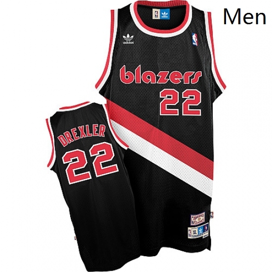 Mens Adidas Portland Trail Blazers 22 Clyde Drexler Swingman Black Throwback NBA Jersey Mens Adidas Portland Trail Blazers 22 Clyde Drexler Swingman Black Throwback NBA Jersey