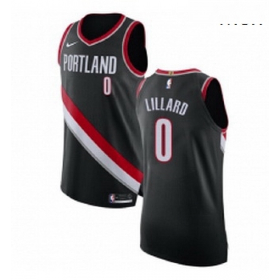 Mens Nike Portland Trail Blazers 0 Damian Lillard Authentic Black Road NBA Jersey Icon Edition Mens Nike Portland Trail Blazers 0 Damian Lillard Authentic Black Road NBA Jersey Icon Edition