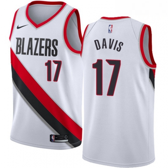 Mens Nike Portland Trail Blazers 17 Ed Davis Swingman White Home NBA Jersey Association Edition Mens Nike Portland Trail Blazers 17 Ed Davis Swingman White Home NBA Jersey Association Edition