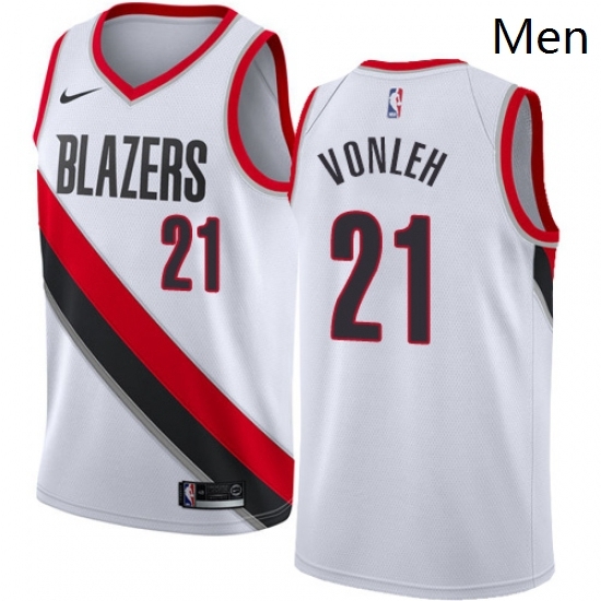 Mens Nike Portland Trail Blazers 21 Noah Vonleh Swingman White Home NBA Jersey Association Edition Mens Nike Portland Trail Blazers 21 Noah Vonleh Swingman White Home NBA Jersey Association Edition