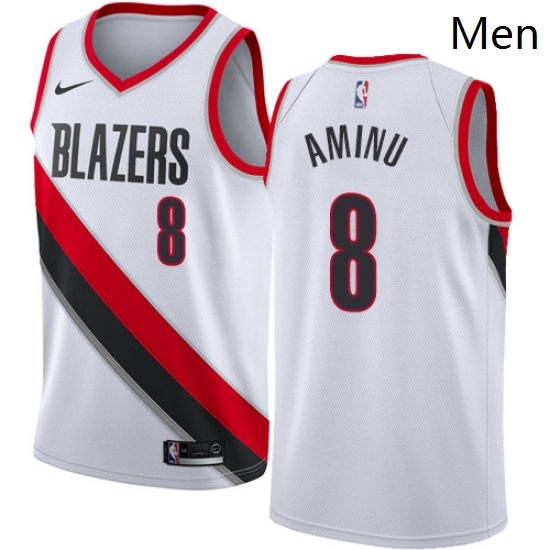 Mens Nike Portland Trail Blazers 8 Al Farouq Aminu Swingman White Home NBA Jersey Association Edition Mens Nike Portland Trail Blazers 8 Al Farouq Aminu Swingman White Home NBA Jersey Association Edition
