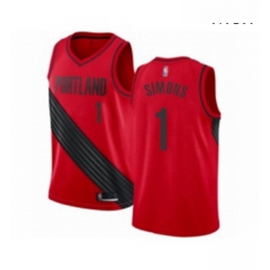 Mens Portland Trail Blazers 1 Anfernee Simons Authentic Red Basketball Jersey Statement Edition Mens Portland Trail Blazers 1 Anfernee Simons Authentic Red Basketball Jersey Statement Edition