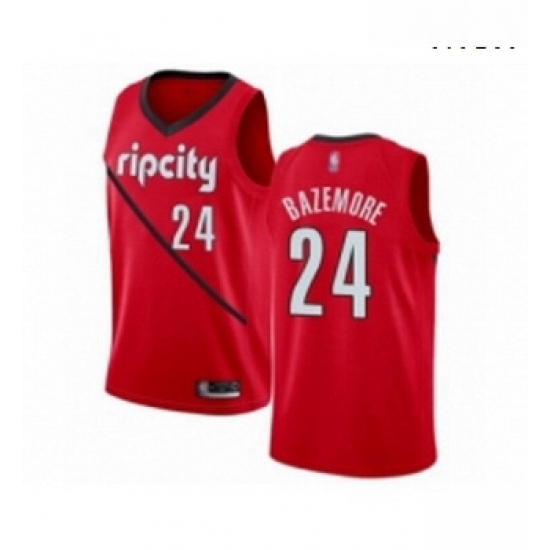 Mens Portland Trail Blazers 24 Kent Bazemore Red Swingman Jersey Earned Edition Mens Portland Trail Blazers 24 Kent Bazemore Red Swingman Jersey Earned Edition