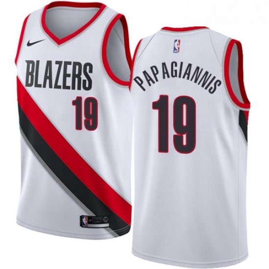 Womens Nike Portland Trail Blazers 19 Georgios Papagiannis Swingman White NBA Jersey Association Edition Womens Nike Portland Trail Blazers 19 Georgios Papagiannis Swingman White NBA Jersey Association Edition