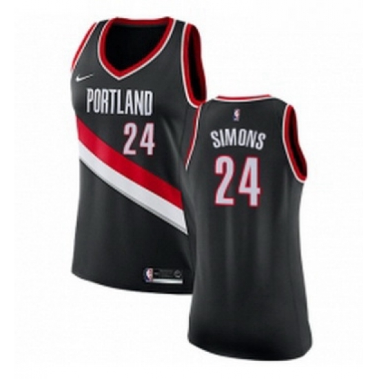 Womens Nike Portland Trail Blazers 24 Anfernee Simons Authentic Black NBA Jersey Icon Edition Womens Nike Portland Trail Blazers 24 Anfernee Simons Authentic Black NBA Jersey Icon Edition