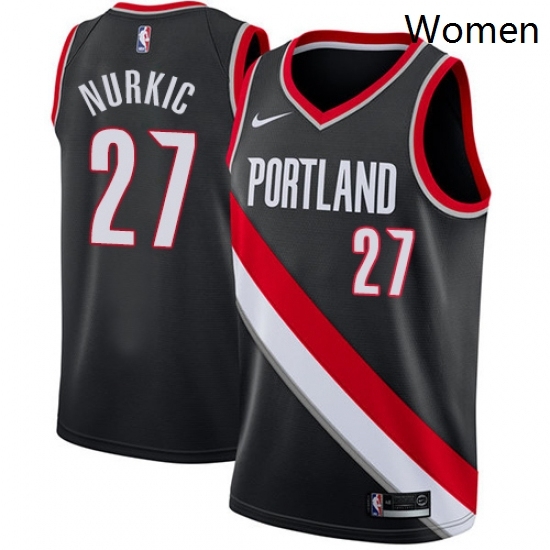 Womens Nike Portland Trail Blazers 27 Jusuf Nurkic Swingman Black Road NBA Jersey Icon Edition Womens Nike Portland Trail Blazers 27 Jusuf Nurkic Swingman Black Road NBA Jersey Icon Edition