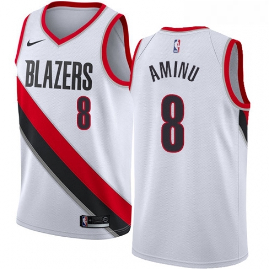 Womens Nike Portland Trail Blazers 8 Al Farouq Aminu Swingman White Home NBA Jersey Association Edition Womens Nike Portland Trail Blazers 8 Al Farouq Aminu Swingman White Home NBA Jersey Association Edition