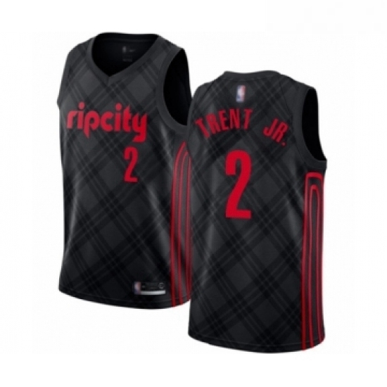 Womens Portland Trail Blazers 2 Gary Trent Jr Swingman Black Basketball Jersey City Edition Womens Portland Trail Blazers 2 Gary Trent Jr Swingman Black Basketball Jersey City Edition