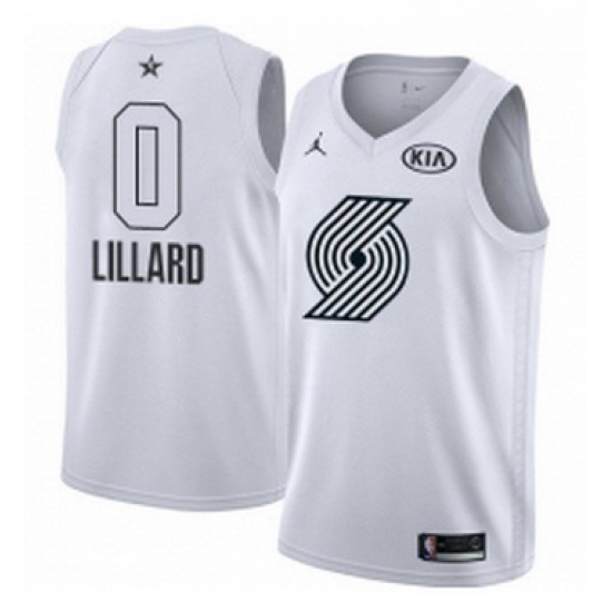 Youth Nike Jordan Portland Trail Blazers 0 Damian Lillard Swingman White 2018 All Star Game NBA Jersey Youth Nike Jordan Portland Trail Blazers 0 Damian Lillard Swingman White 2018 All Star Game NBA Jersey
