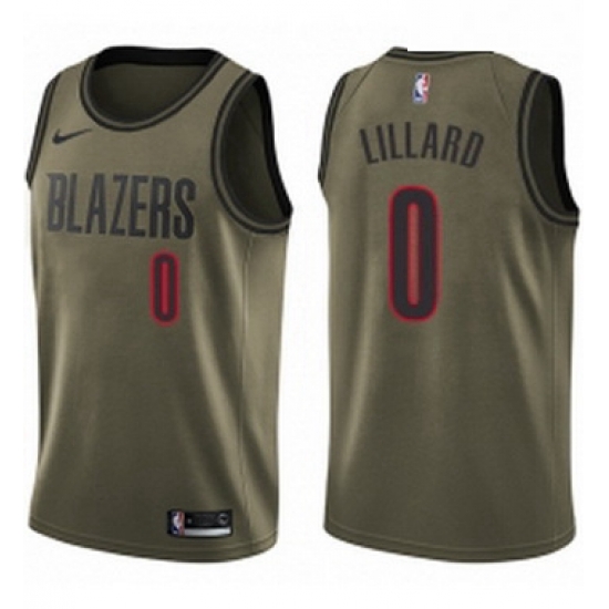 Youth Nike Portland Trail Blazers 0 Damian Lillard Swingman Green Salute to Service NBA Jersey Youth Nike Portland Trail Blazers 0 Damian Lillard Swingman Green Salute to Service NBA Jersey
