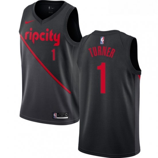 Youth Nike Portland Trail Blazers 1 Evan Turner Swingman Black NBA Jersey 2018 19 City Edition Youth Nike Portland Trail Blazers 1 Evan Turner Swingman Black NBA Jersey 2018 19 City Edition