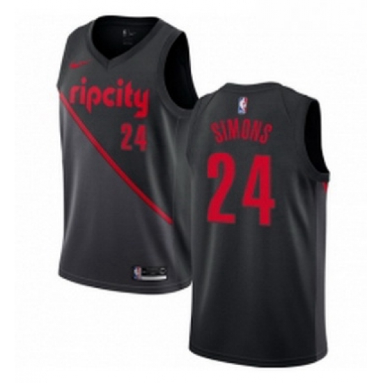Youth Nike Portland Trail Blazers 24 Anfernee Simons Swingman Black NBA Jersey 2018 19 City Edition Youth Nike Portland Trail Blazers 24 Anfernee Simons Swingman Black NBA Jersey 2018 19 City Edition