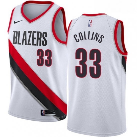 Youth Nike Portland Trail Blazers 33 Zach Collins Swingman White Home NBA Jersey Association Edition Youth Nike Portland Trail Blazers 33 Zach Collins Swingman White Home NBA Jersey Association Edition