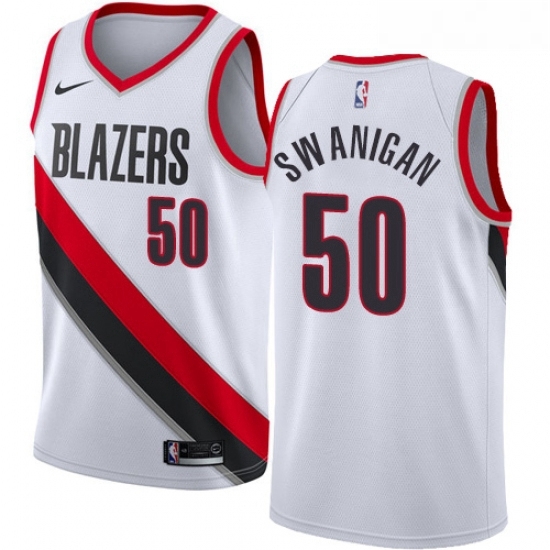 Youth Nike Portland Trail Blazers 50 Caleb Swanigan Swingman White Home NBA Jersey Association Edition Youth Nike Portland Trail Blazers 50 Caleb Swanigan Swingman White Home NBA Jersey Association Edition