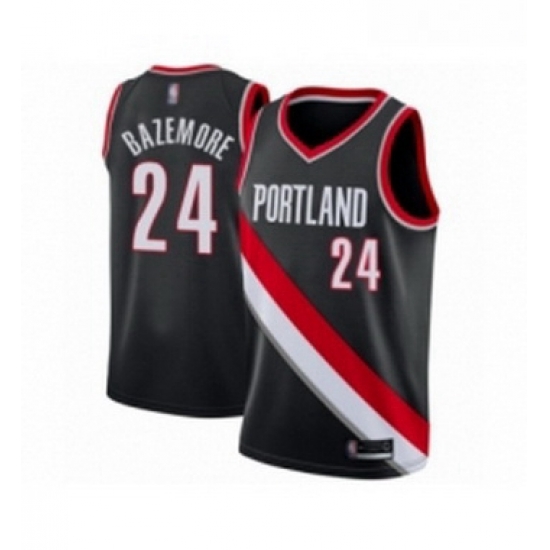 Youth Portland Trail Blazers 24 Kent Bazemore Swingman Black Basketball Jersey Icon Edition Youth Portland Trail Blazers 24 Kent Bazemore Swingman Black Basketball Jersey Icon Edition