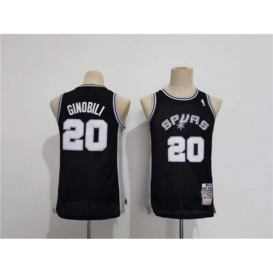 Youth Spurs 20 Manu Ginobili Black Stitched Jersey Youth Spurs 20 Manu Ginobili Black Stitched Jersey
