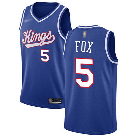 Kings 5 De Aaron Fox Blue Basketball Swingman Hardwood Classics Jersey Kings 5 De Aaron Fox Blue Basketball Swingman Hardwood Classics Jersey