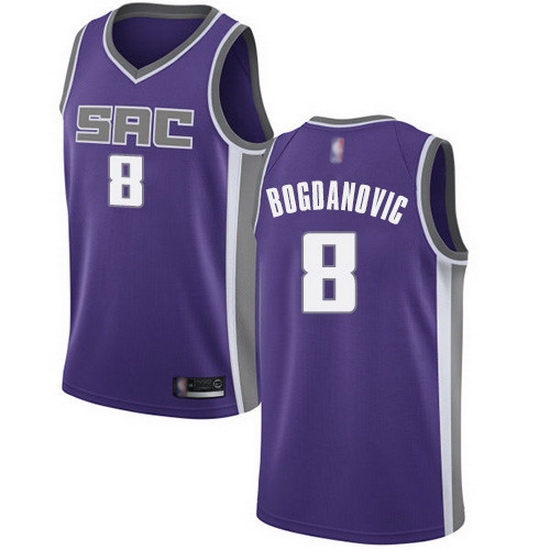 Kings 8 Bogdan Bogdanovic Purple Basketball Swingman Icon Edition Jersey Kings 8 Bogdan Bogdanovic Purple Basketball Swingman Icon Edition Jersey