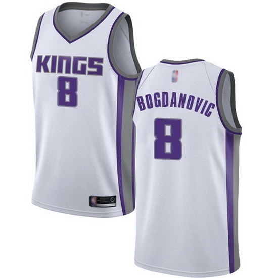 Kings 8 Bogdan Bogdanovic White Basketball Swingman Association Edition Jersey Kings 8 Bogdan Bogdanovic White Basketball Swingman Association Edition Jersey