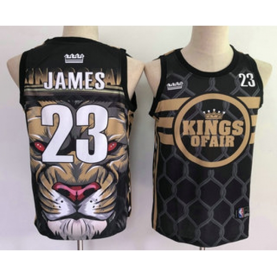 Men Los Angeles Lakers 23 Lebron James Black With Sacramento Kings Of Air Swingman Nike Fashion Jersey Men Los Angeles Lakers 23 Lebron James Black With Sacramento Kings Of Air Swingman Nike Fashion Jersey