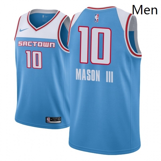 Men NBA 2018 19 Sacramento Kings 10 Frank Mason III City Edition Blue Jersey Men NBA 2018 19 Sacramento Kings 10 Frank Mason III City Edition Blue Jersey