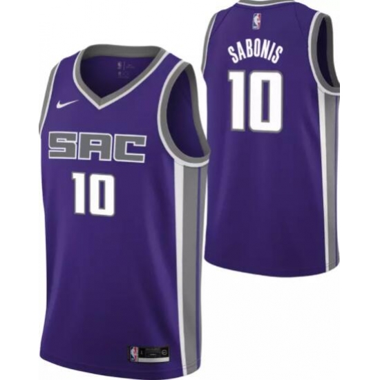 Men Nike Sacramento Kings Domantas Sabonis #10 Purple Stitched NBA Jersey Men Nike Sacramento Kings Domantas Sabonis #10 Purple Stitched NBA Jersey