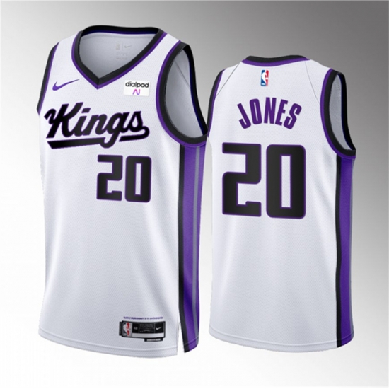 Men Sacramento Kings 20 Colby Jones White 2023 24 Association Edition Stitched Basketball Jersey Men Sacramento Kings 20 Colby Jones White 2023 24 Association Edition Stitched Basketball Jersey