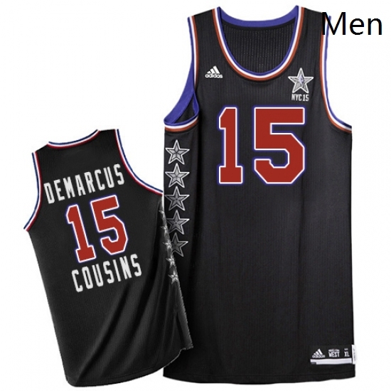 Mens Adidas Sacramento Kings 15 DeMarcus Cousins Authentic Black 2015 All Star NBA Jersey Mens Adidas Sacramento Kings 15 DeMarcus Cousins Authentic Black 2015 All Star NBA Jersey