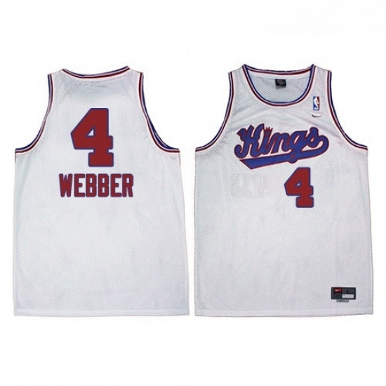 Mens Adidas Sacramento Kings 4 Chris Webber Authentic White New Throwback NBA Jersey Mens Adidas Sacramento Kings 4 Chris Webber Authentic White New Throwback NBA Jersey